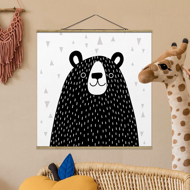 

Imagen de tela - Zoo With Patterns - Bear - Cuadrado 1:1 Dimensión LxA: 80cm x 80cm