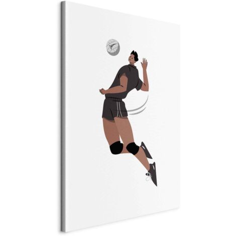 Imagen - Jugador de voleibol sobre fondo blanco - ilustración