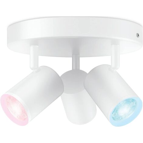 IMAGEO 3x spot orientable plaque ronde, éclairage LED blanc