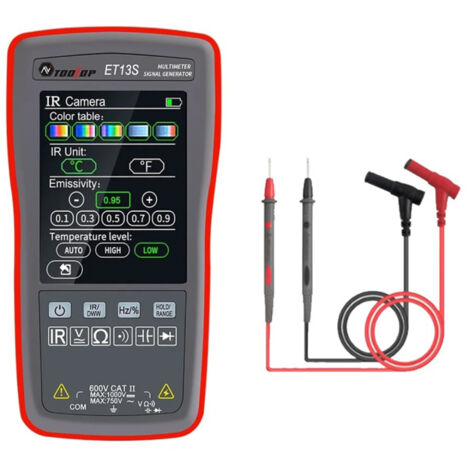 Imager thermique 2-en-1 avec multimètre, écran tactile LCD résistif de 2,8 pouces, modèle ET13S Enhanced Thermal