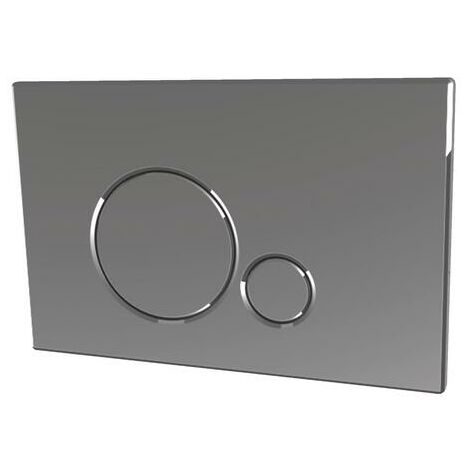 Plaque de commande 3/6 litres ronde chromée - ROLF (1/2)