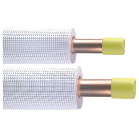 Liaison frigorifique double tube cuivre 0708 pré-isole 1/4'-5/8'