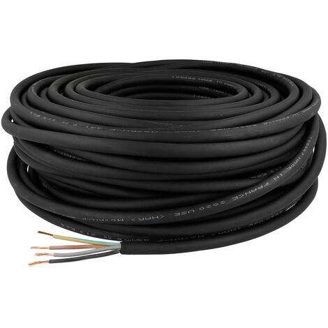 Câble souple H07RN-F 5G x 1,5 mm² 50m noir