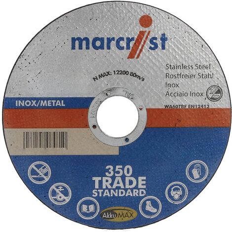 Disque à tronçonner 350 ultra fin pour métal et inox Ø115x1,0 mm. Lot de 25