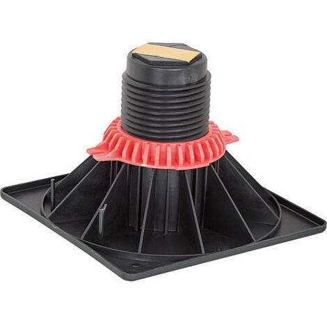 Regiplast – Pied de receveur de douche 200x200mm – Hauteur réglable 90-150mm – Résistance à la charge 250 daN – Polypropylène
