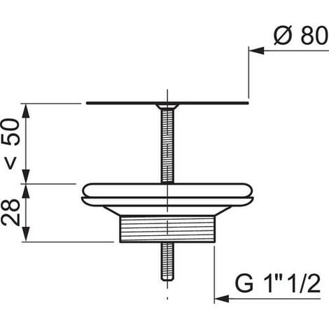 Bonde à grille laiton pour évier en grès Ø 85 107673 - Le Temps des Travaux