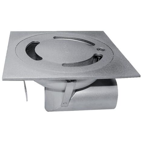 Siphon de sol inoxydable à cloche 200x200 mm – Hauteur 83 mm – Installation verticale – Conforme norme NF EN 1253 – ACO - V601F