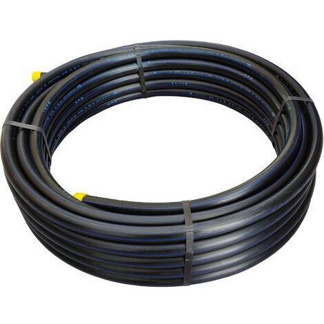 Tube polyéthylène NF bandes bleues Ø25 Couronne 100m