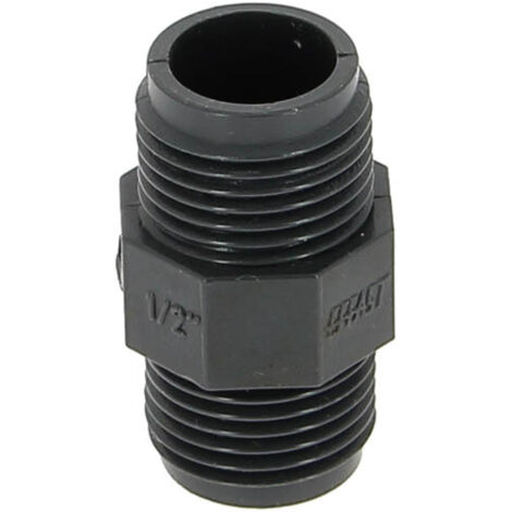 Mamelon PVC pression mâle-mâle 15-21