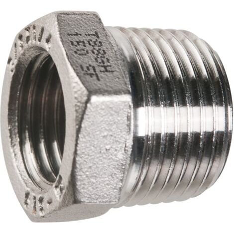 Réduction Inox à visser M1''1/2 vers F1''1/4