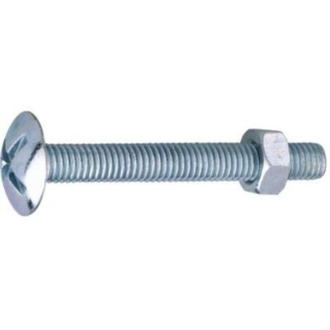 Boulon poêlier zingué - Ø 4 mm - 25 mm - Filetage total - Boîte de 500 - Vissal