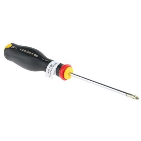 Facom – Tournevis cruciforme Phillips PH1 100 mm – Acier au carbure de silicium – Poignée bi-matière ergonomique – Pour applications industrielles