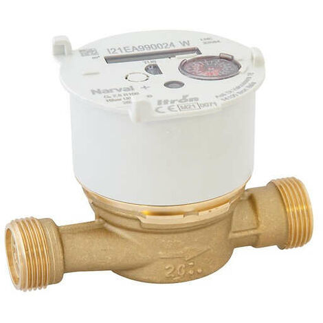 Compteur eau divisionnaire Narval Cyble - Calibre 15 mm - Version eau froide - Filetage 20/27 - coiffe grise