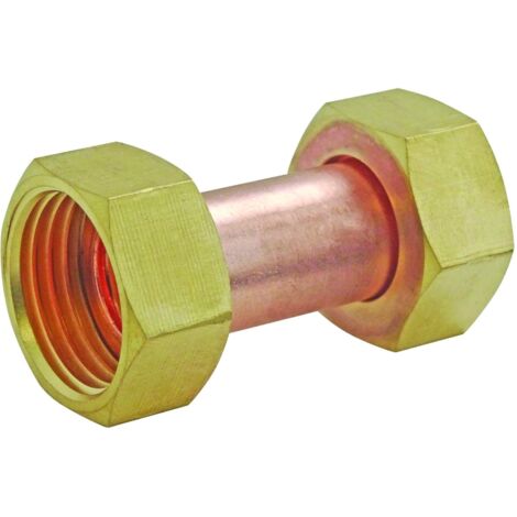 Raccord 2 Ecrous laiton douille cuivre 20x27 20x27