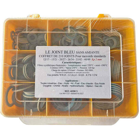 Coffret 210 joints bleu