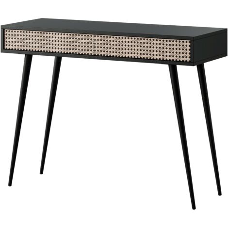 Selsey BELLO - Coiffeuse 2 tiroirs - 104 cm - cannage viennois