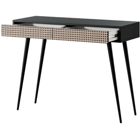 Selsey BELLO - Coiffeuse 2 tiroirs - 104 cm - cannage viennois