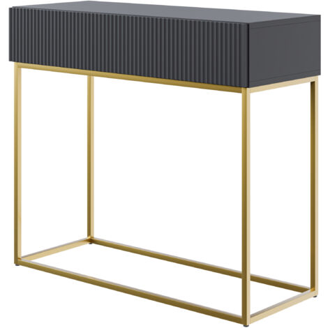 Selsey EVO - Table de chevet - 50 cm - avec tiroir et cadre - noir