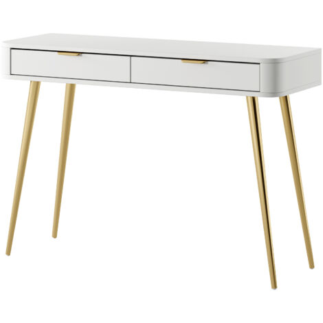 Selsey OVAL - Coiffeuse avec tiroirs - 112 cm - blanc
