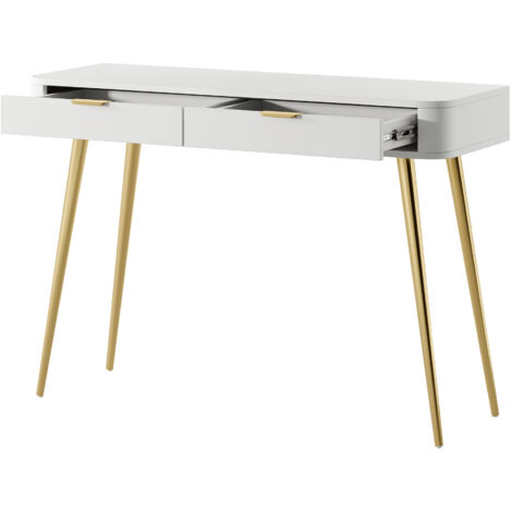 Selsey OVAL - Coiffeuse avec tiroirs - 112 cm - blanc