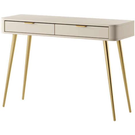 Selsey – Coiffeuse ovale avec 2 tiroirs – Longueur 112 cm – Hauteur 78 ...