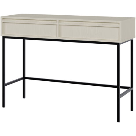 Selsey EVO - Coiffeuse - 110 cm - avec tiroirs et cadre - crème