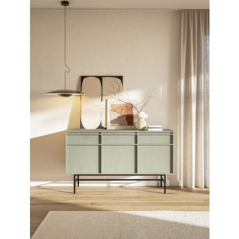 Buffet Bas Ancien En Bois - 3 Portes - Dimensions L175 X H97 X P52 Cm - Marron