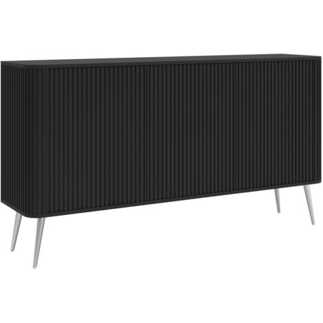 Selsey OVARLO - Buffet 3 portes - 163 cm - noir / doré (1/5)