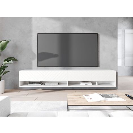 Selsey RIKKE - Meuble TV - blanc mat / chêne wotan - 160 cm