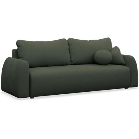 Selsey NUBELLE - Canapé convertible 3 places - vert foncé (1/5)