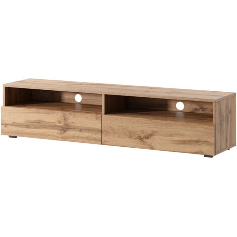 Selsey REDNAW - Meuble TV - 140 cm - chêne wotan - avec LED - scandinave - moderne