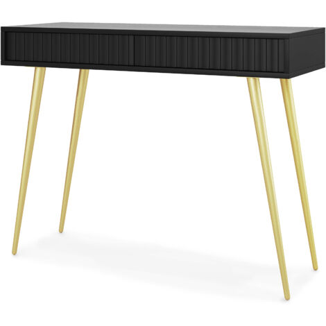 Selsey – Coiffeuse Bello 104 cm noire – Panneaux stratifiés résistants ...