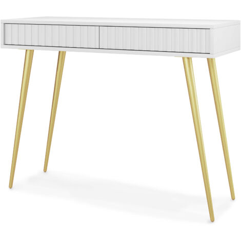 Selsey – Coiffeuse Bello 104 cm blanc – Panneaux de particules ...