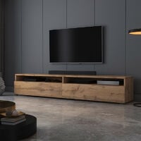 Selsey REDNAW - Meuble TV - 180 cm - chêne wotan - scandinave - moderne