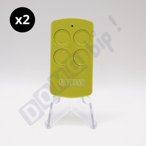 Lot de 2 Télécommandes FADINI DIVO 71 Verte - Fréquence 433.92 MHz - 4 Canaux - Rolling Code - Référence : 7113GL - Compatible Portails et Portes Motorisées (1/5)