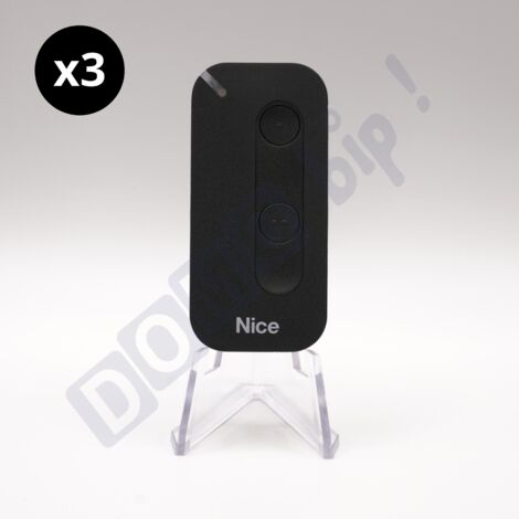 NICE MYGO2 -Lot de 3 Nouvelles Télécommandes 2 canaux pour Portails et Portes de Garage - Remplace les Gammes FLOR-S, ONE, et FLORE - Fréquence : 433,92MHz - Rolling Code (1/4)