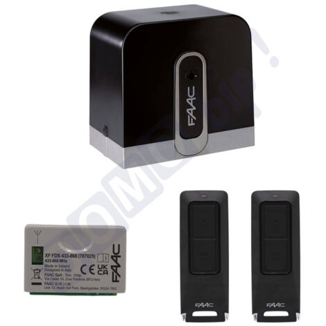 Kit de Motorisation FAAC C720 avec Récepteur XF FDS et 2 Télécommandes pour Portail Coulissant jusqu'à 400 kg