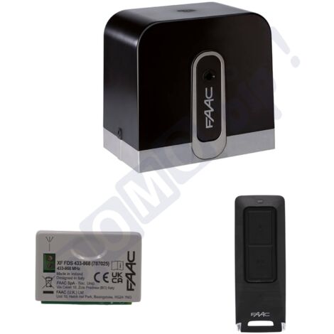 Kit de Motorisation FAAC C720 avec Récepteur XF FDS et 1 Télécommande pour Portail Coulissant jusqu'à 400 kg