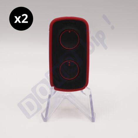 WHY EVO NOA MINI - Lot de 2 Télécommandes universelle 4 boutons Rouge Volcan multi-fréquences 280-868 MHz - Code fixe & rolling code - Ref : 4791049 (1/3)