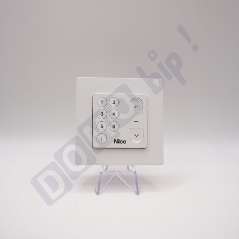NICE DOMI W6 BLANC - Télécommande murale bidirectionnel pour volets roulants - Fréquence 433.92 mhz - 6 boutons - Remplace l'ancienne gamme ERA W6 - Compatible OXI, OXIBD, FLOX2R, OX2