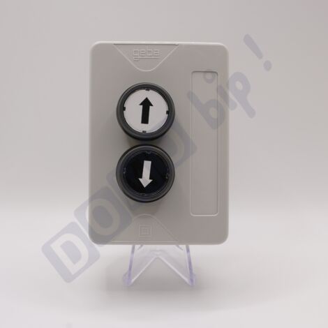 GEBA KDT 2V V2 - Bouton poussoir filaire pour portails ou porte motorisée - NO 250V - 2 boutons - IP65 - Boîtier ABS - Réf. 200.2102.A1 (1/4)