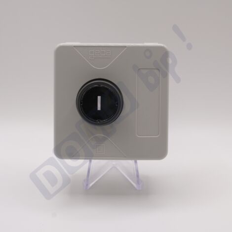 GEBA KDT 1 V2 - Bouton poussoir filaire pour portails ou porte motorisée - NO 250V - 1 bouton - IP65 - Boîtier ABS - Réf. 200.1T02.00
