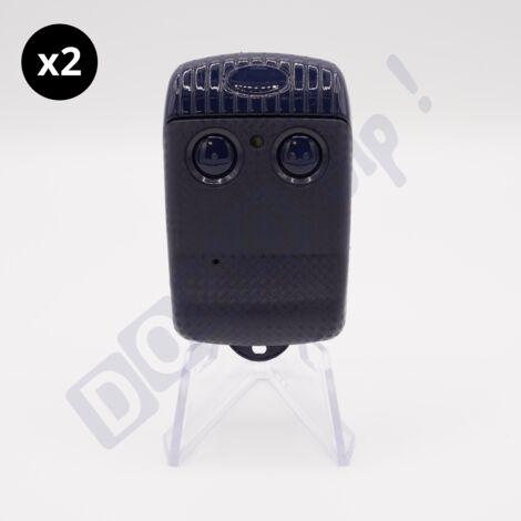 ALLMATIC BRO2WN - Lot de 2 télécommandes 2 canaux pour motorisations de portail et porte de garage - 433,92 MHz - Codage Rolling Code (1/3)