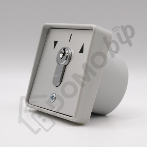 GEBA MP EPZ 1-1T/1 - Contacteur à clé universel encastré deux sens impulsionnels en polycarbonate - Réf : 015.1301.10 - IP54 - Barillet européen + 3 clés (1/5)