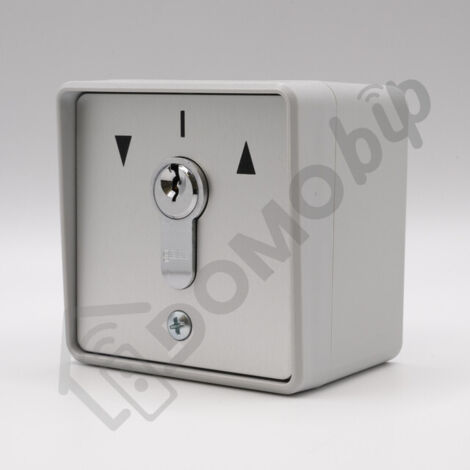 GEBA MP APZ 1-2T/1 - Contacteur à clé universel applique deux sens à impulsionnels en polycarbonate - Réf : 005.1301.10 - IP54 - Barillet européen + 3 clés (1/5)