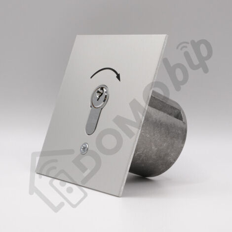 GEBA MSR 1-1T/1 - Contacteur à clé universel encastrable un sens à impulsion en aluminium - Réf : 117.1101.10 - IP54 - Barillet européen - 3 clés incluses (1/5)