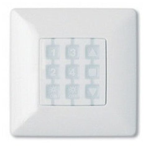 Plaque murale carrée blanche WSW – Émetteur mural pour motorisations – Design ultra mince 10mm – Compatible avec modules Nice