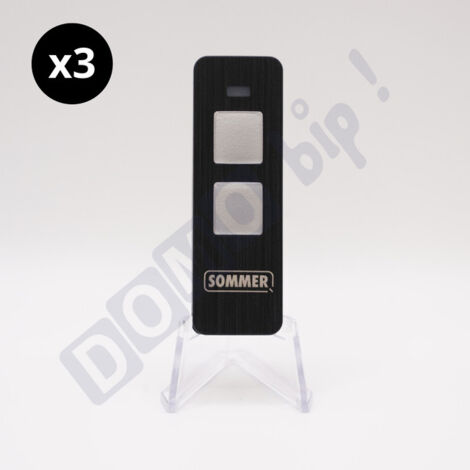 SOMMER Pearl Twin : Lot de 3 télécommandes 2 canaux pour portails et portes de garage - Fréquence : 868 mhz - Référence : s10019-0001 - Technologie SOMloq2 (1/5)