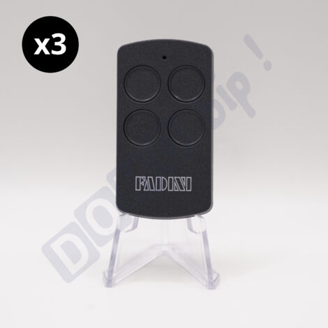 Lot de 3 Télécommandes FADINI DIVO 71 Gris Skyline - Fréquence 433.92 MHz - 4 Canaux - Rolling Code - Référence : 7113SL - Compatible Portails et Portes Motorisées (1/5)