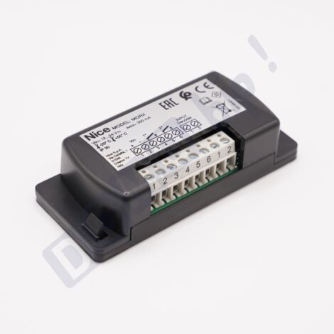 Nice – Décodeur universel pour claviers à codes et lecteurs de badges – Alimentation 10–35 Vcc – Mémoire extensible jusqu’à 510 utilisateurs – IP30